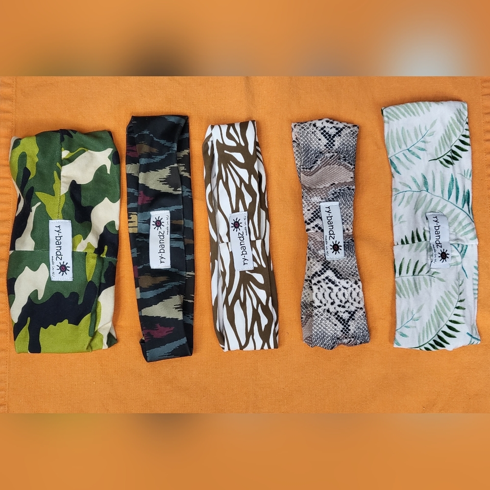 5 Ry-bands headband/headwrap bundle EUC